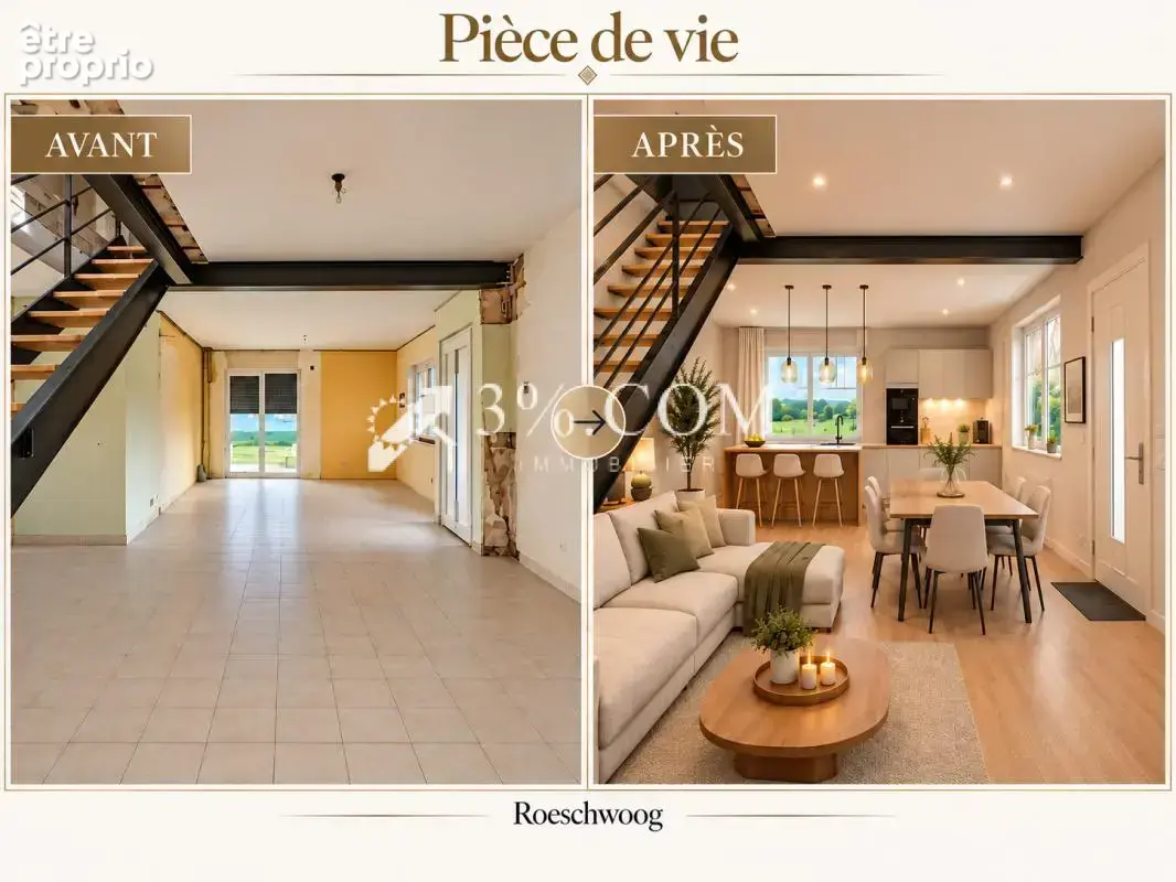 3%.com-- VENTE MAISON Duplex 4 pièces avec extérieur à ROESC - photo 3