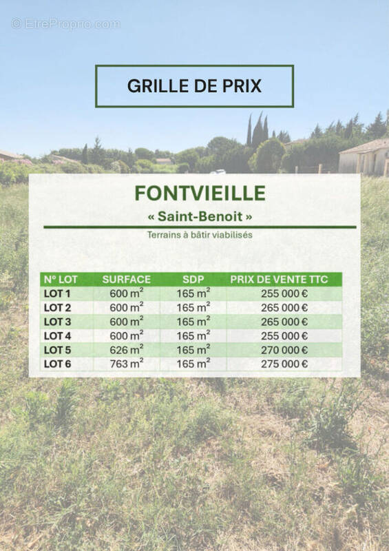 Terrain à FONTVIEILLE