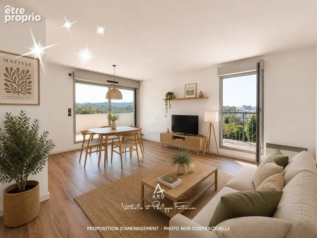 COUP DE COEUR ! T2 de 49 m² au calme avec terrasse d'angle de 23 m² - Vue Pyrénées - photo 2
