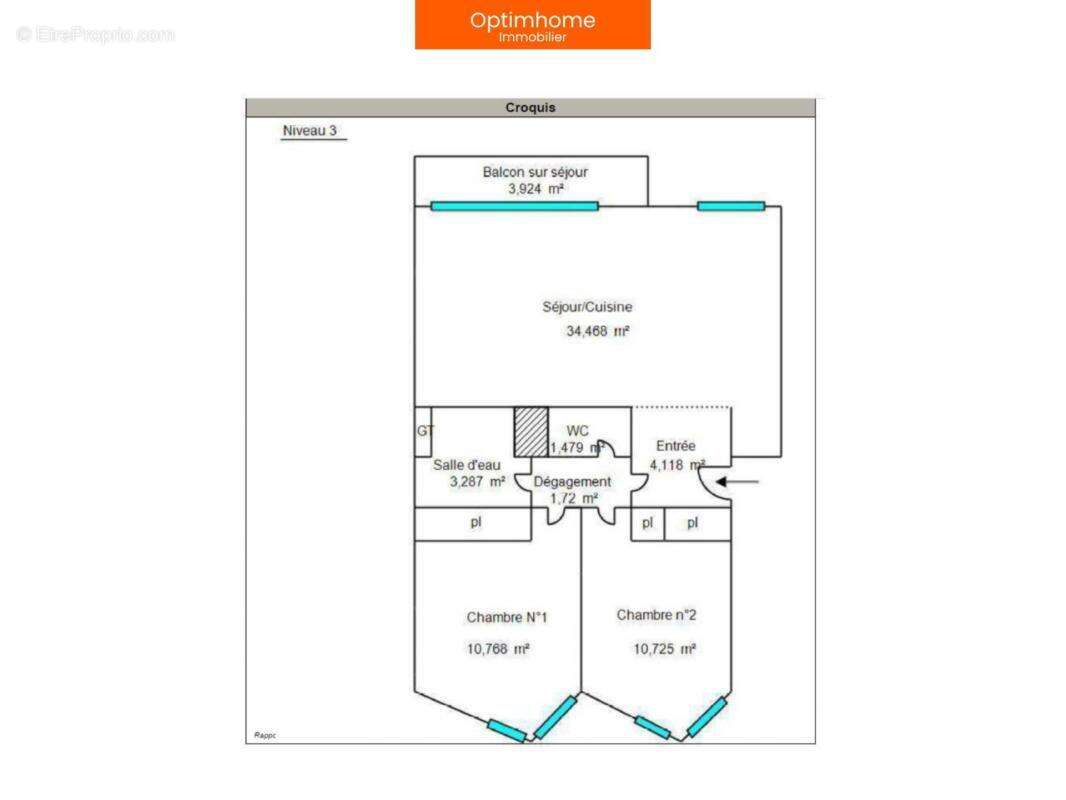 Appartement F3 de 67 m² – Grand balcon plein sud – Idéal investissement locatif - au Mans (72) - photo 16