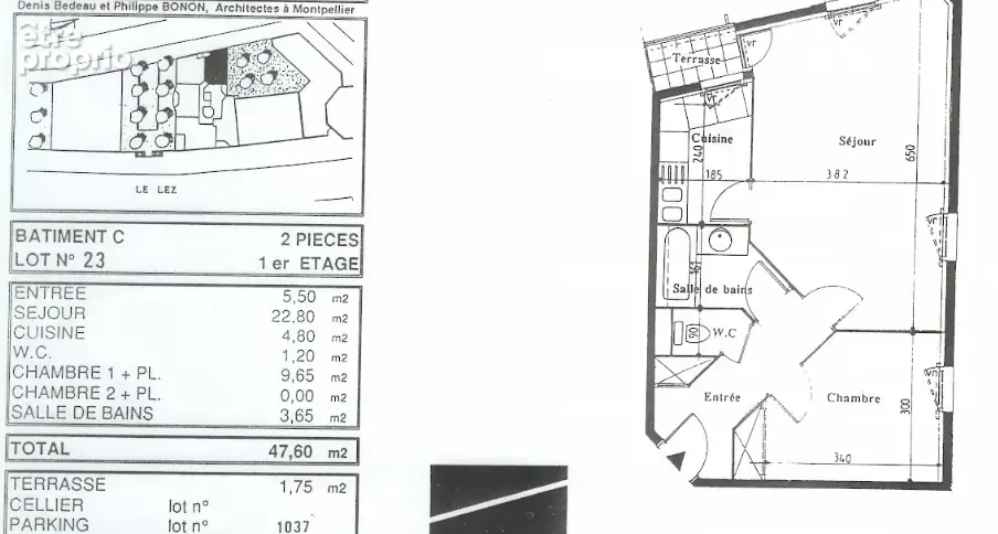 Montpellier   rives du lez   t2 de 47,60 m2 avec terrasse et parking en sous-sol - photo 6