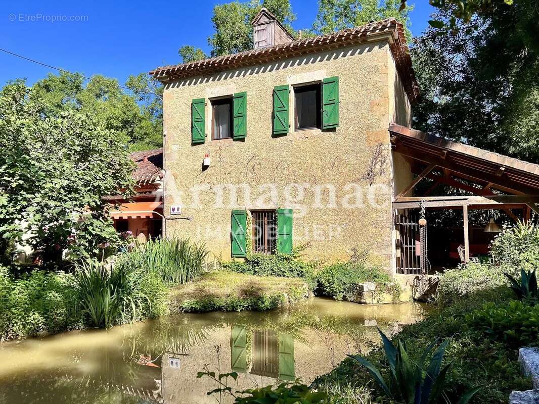 Moulin à eau en pierre avec jardin et piscine - photo 19