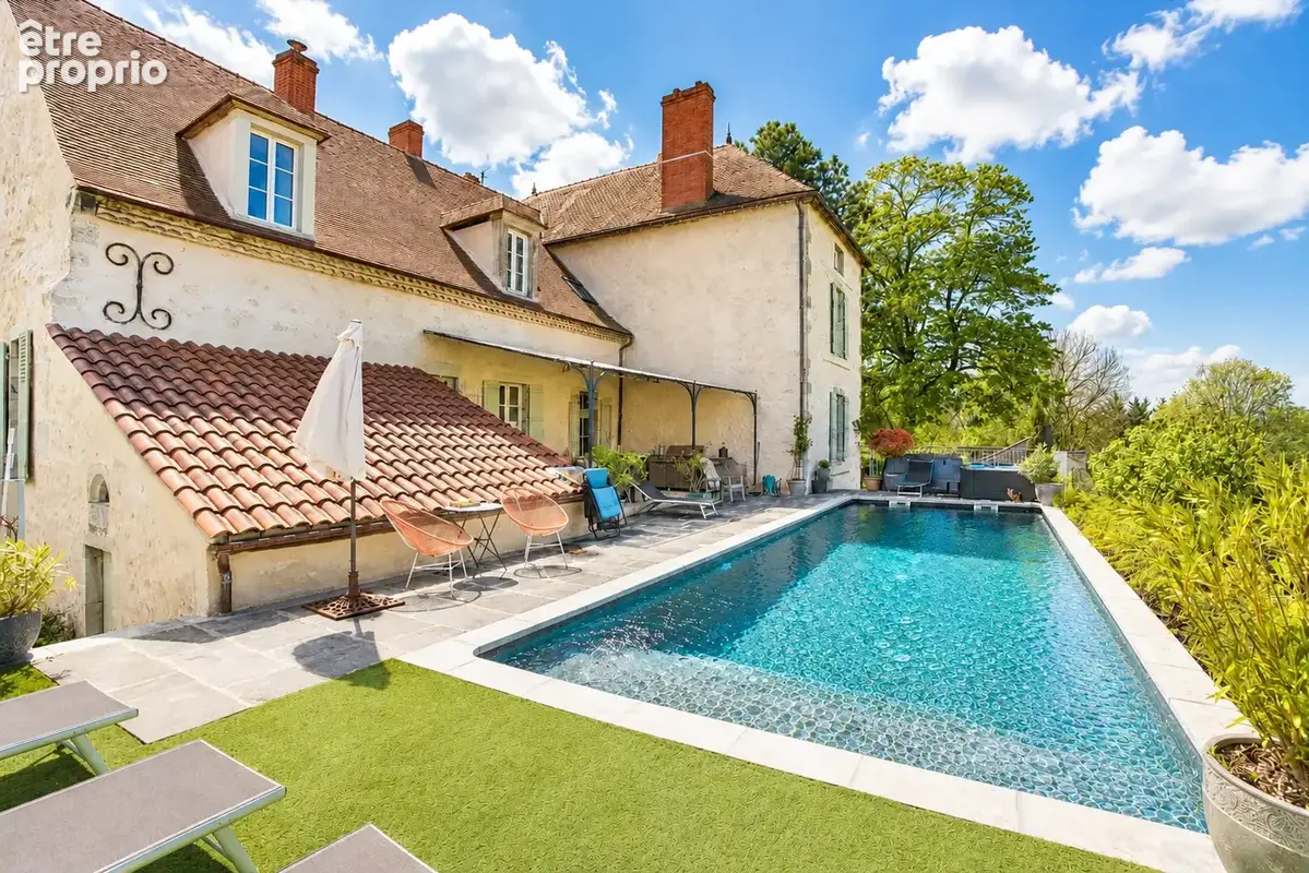 Allier, charroux luxueuse maison de maitre xviiième renovee, piscine et dependances terrain de 7500m2 - photo 1