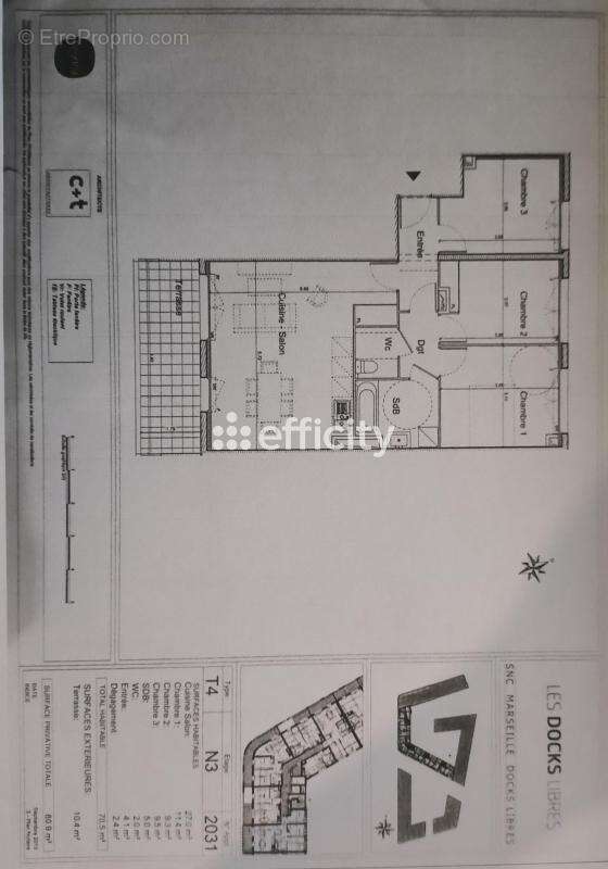 Appartement à MARSEILLE-3E