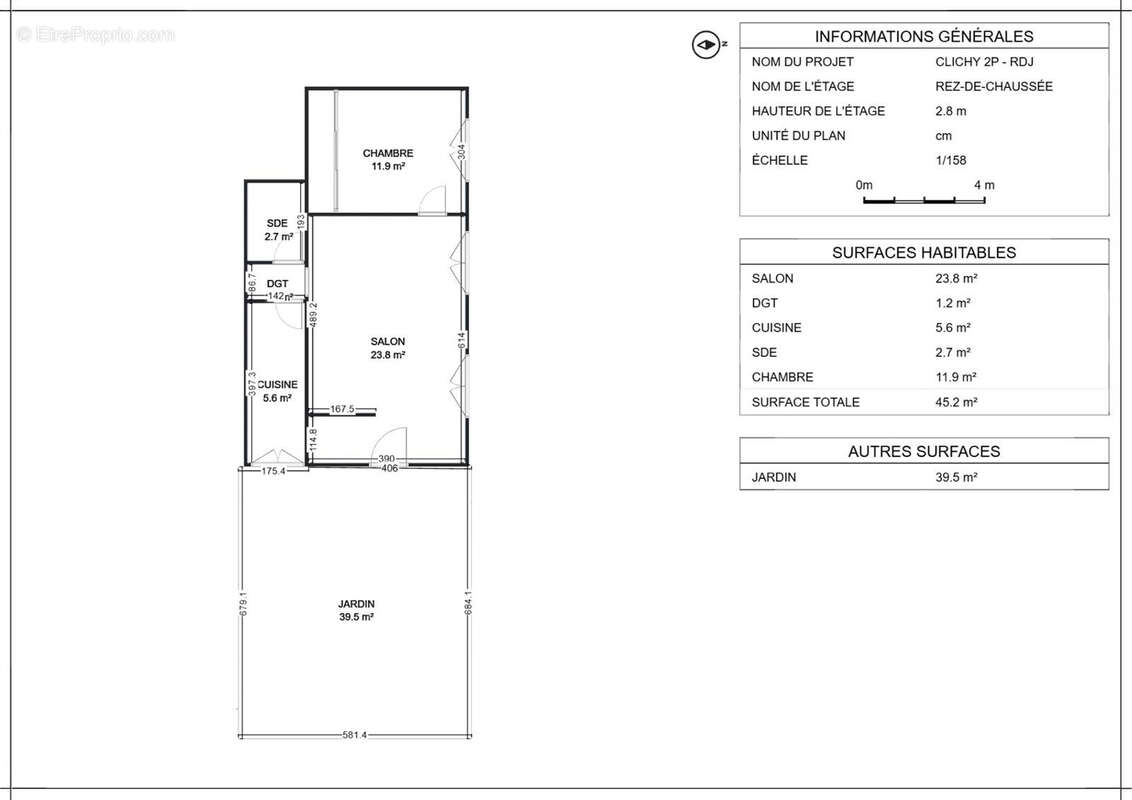 Appartement à CLICHY