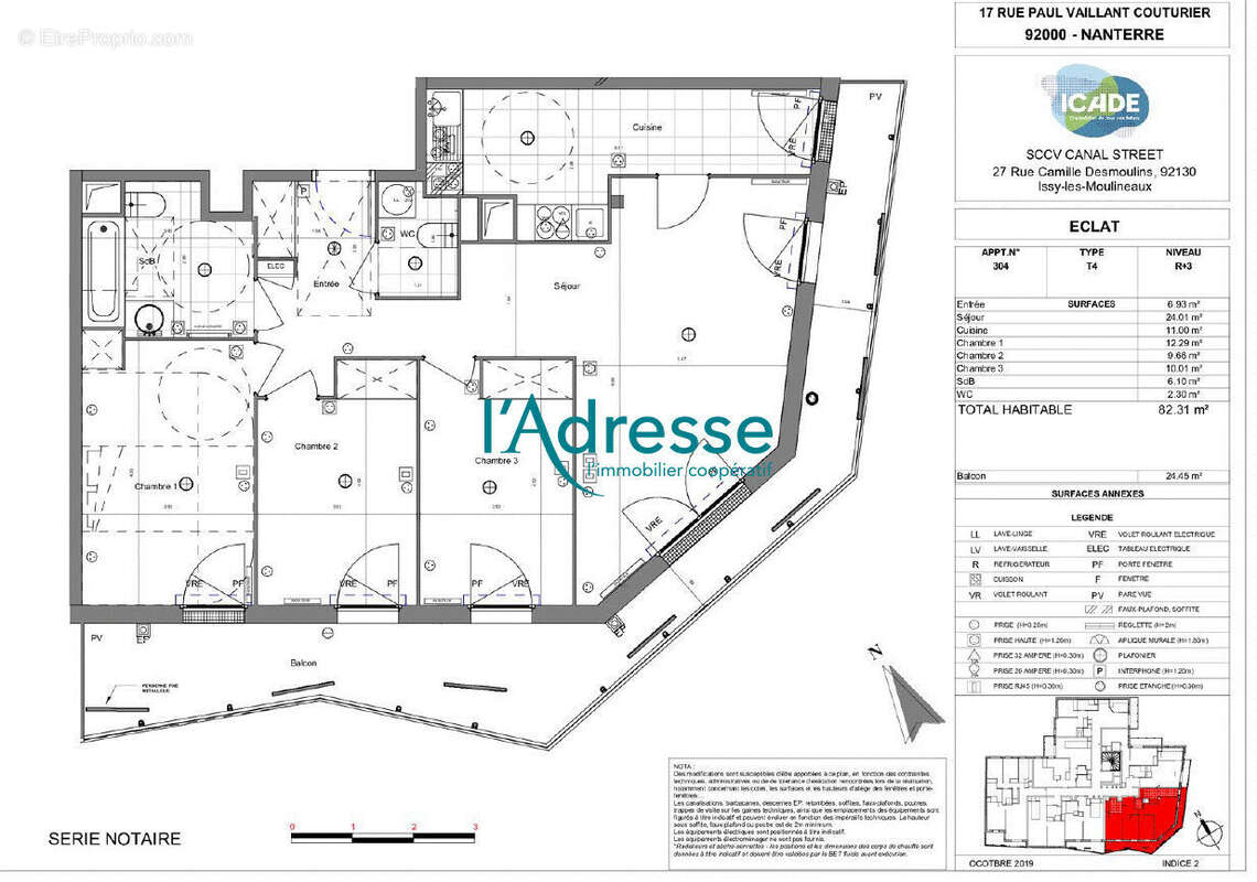 Appartement à NANTERRE