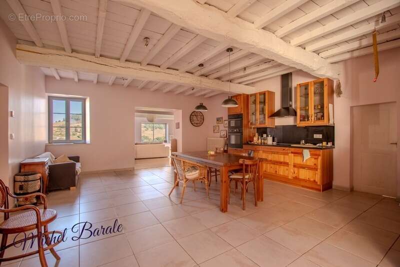 Ferme rénovée 205 m² – 6 chambres – terrain 16 000 m² – géothermie – vue – Montromant (69) - photo 5