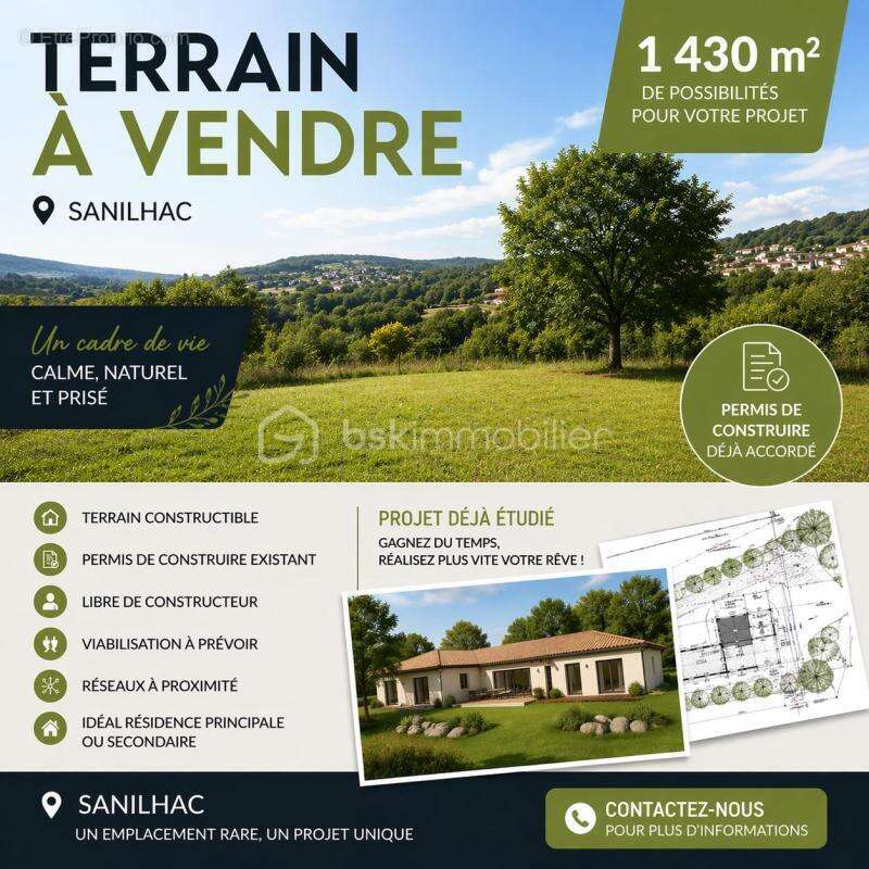 Terrain à vendre – Sanilhac – 1 430 m² - photo 3