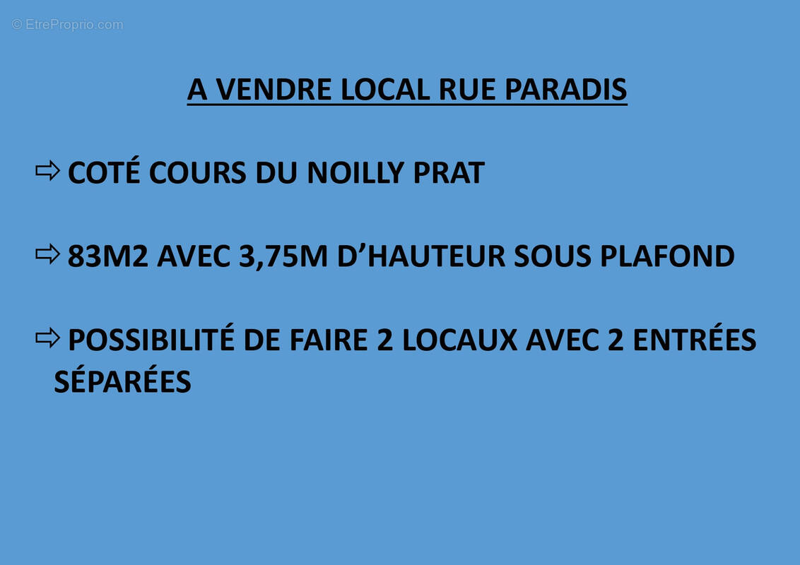 Commerce à MARSEILLE-6E