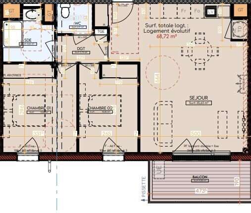 Appartement à TOURNEFEUILLE