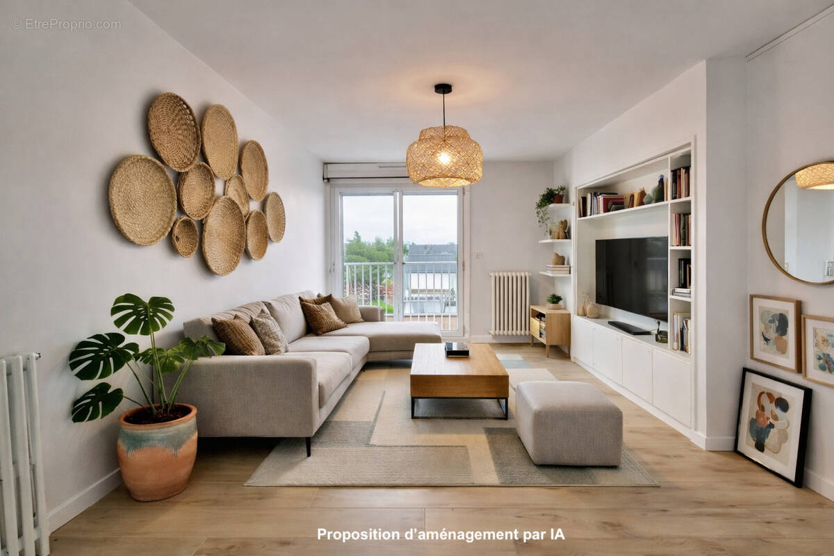 Salon
Aménagement par IA - Appartement à NANTES