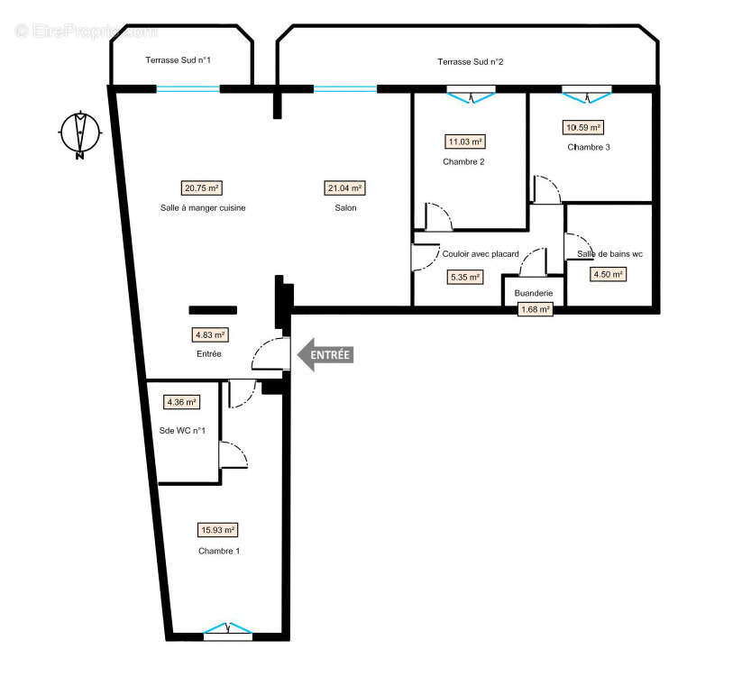 Appartement à LE CANNET