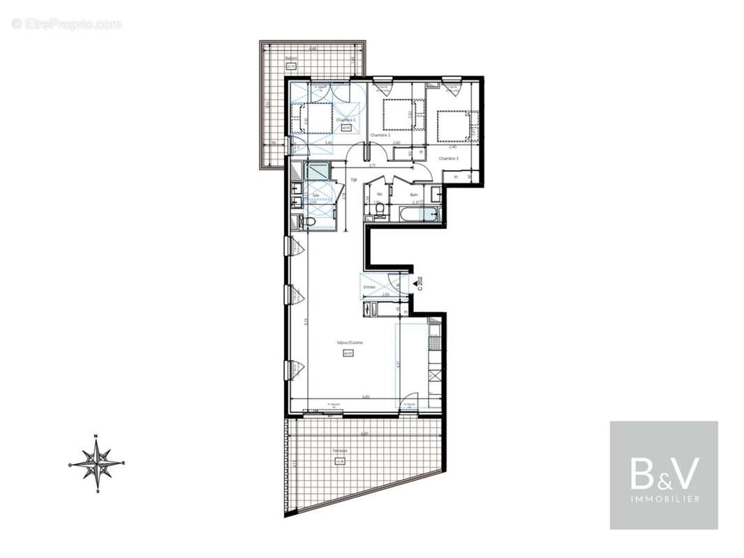 Magnifique appartement 4 pièces de 95 m² avec vaste terrasse et vue dégagée - photo 8