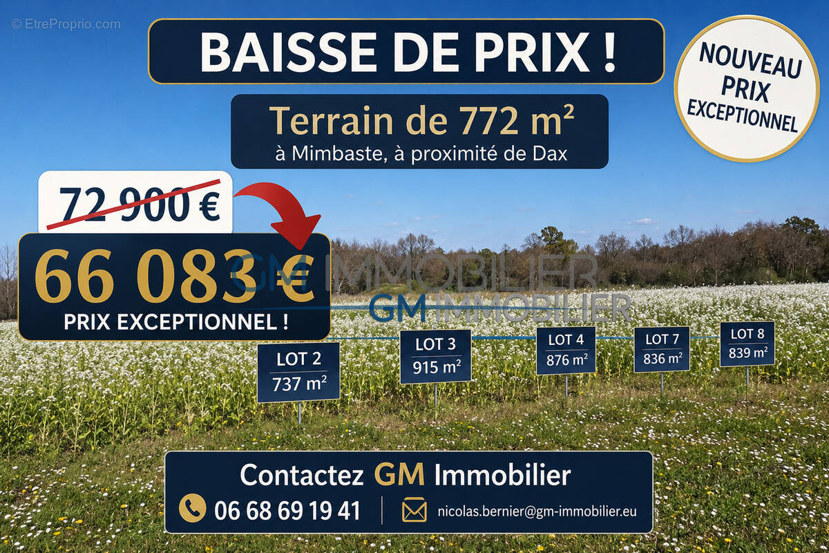 Terrain à DAX