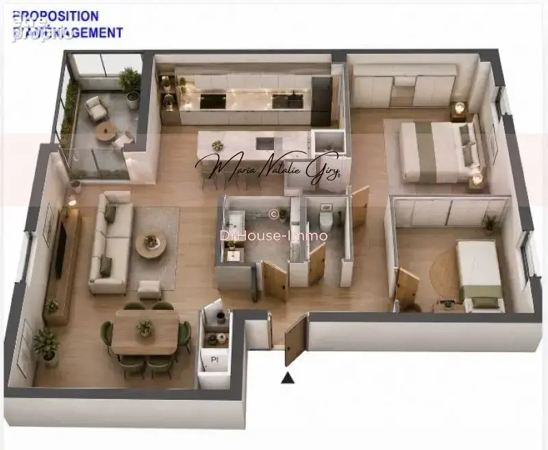 Appartement 67 m² à Merignac  - photo 4