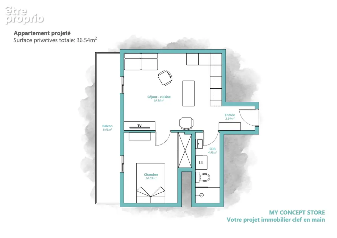 Courbevoie becon charcot - 2p 36m2 + balcon - 299 000  fai - photo 7