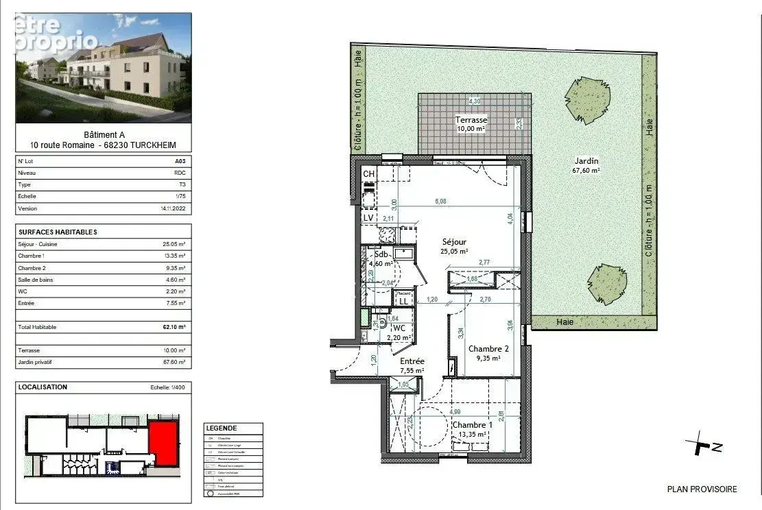 Appartement à TURCKHEIM
