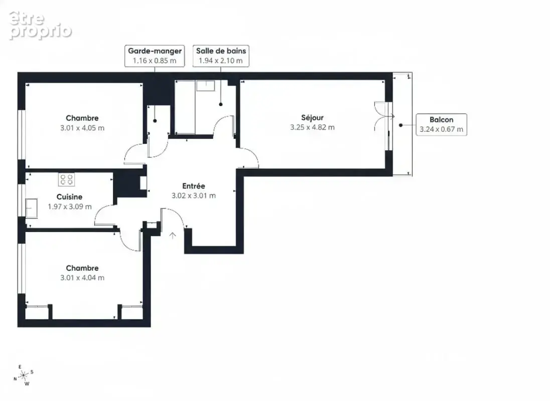 Dernier étage avec balcon plein sud ! Appartement 3 pièces de 64 m² avec parking et cave - Boulevard Chanzy, Montreuil - photo 3