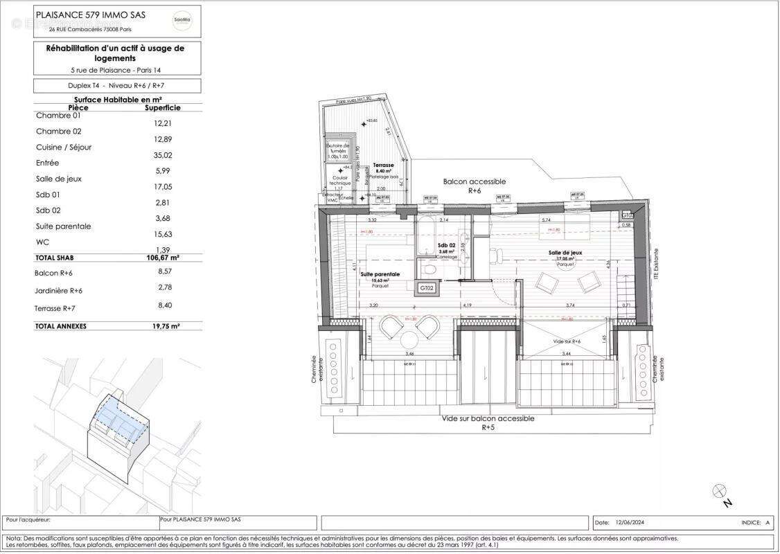 Appartement à PARIS-14E