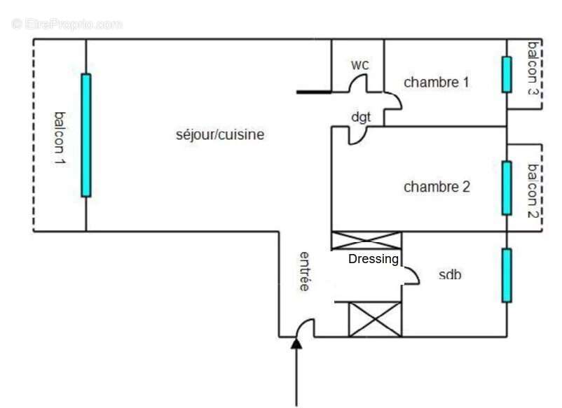 Appartement à LEVALLOIS-PERRET