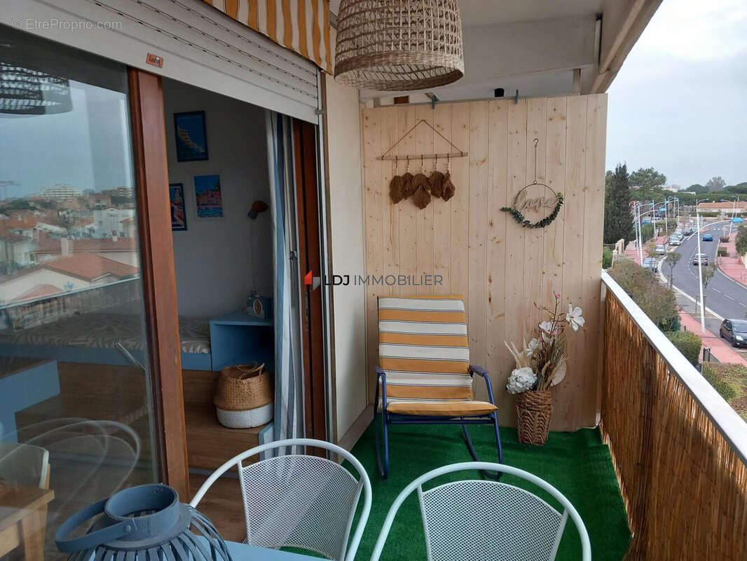 Loggia ouverte sans vis-à-vis - Appartement à CANET-EN-ROUSSILLON