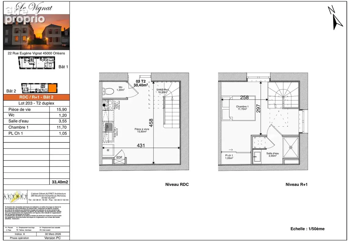Appartement 2 pièces 33 m² à vendre à Orleans (45000) - photo 2