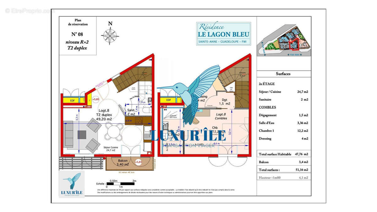 Appartement à SAINTE-ANNE