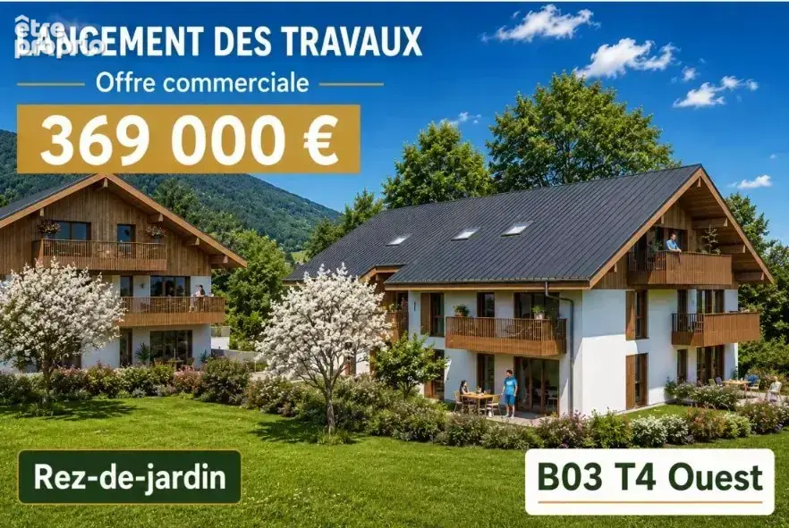Appartement T4 rez-de-jardin Leschaux 74320 - photo 1