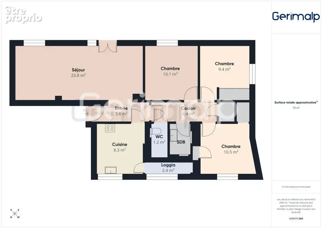 Vente - Appartement - 4 pièces + cuisine - 78 m² - 380 000 € - - photo 24