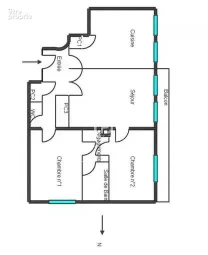 INVESTISSEURS -T3 de 65 m² - calme absolu, place de stationnement et cave - résidence sécurisée du quartier de Croix de Pierre - photo 9