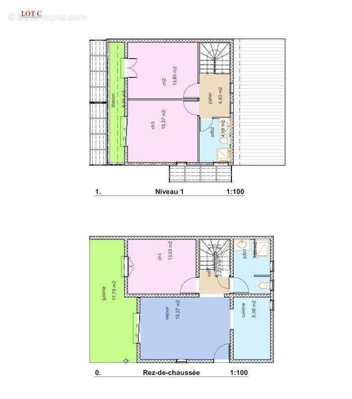 Dupex T4 mitoyen (lot C), à vendre dans le secteur du Moule - photo 3