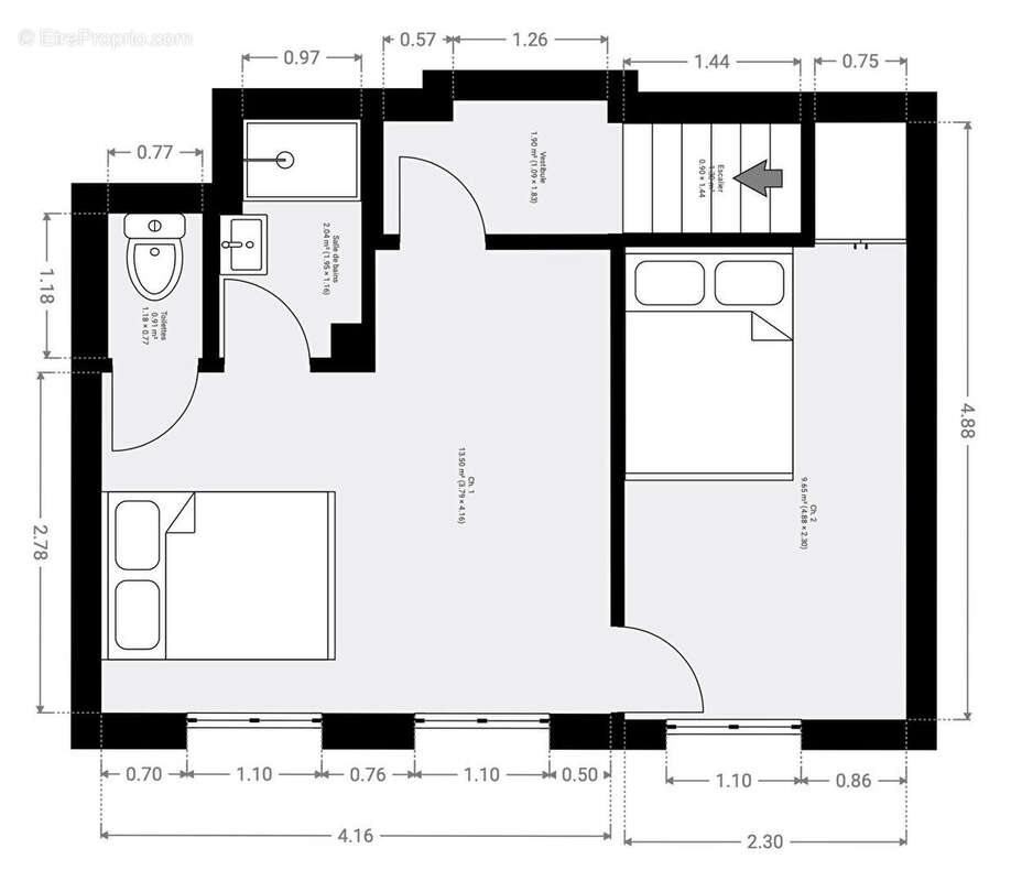 Appartement à PARIS-20E