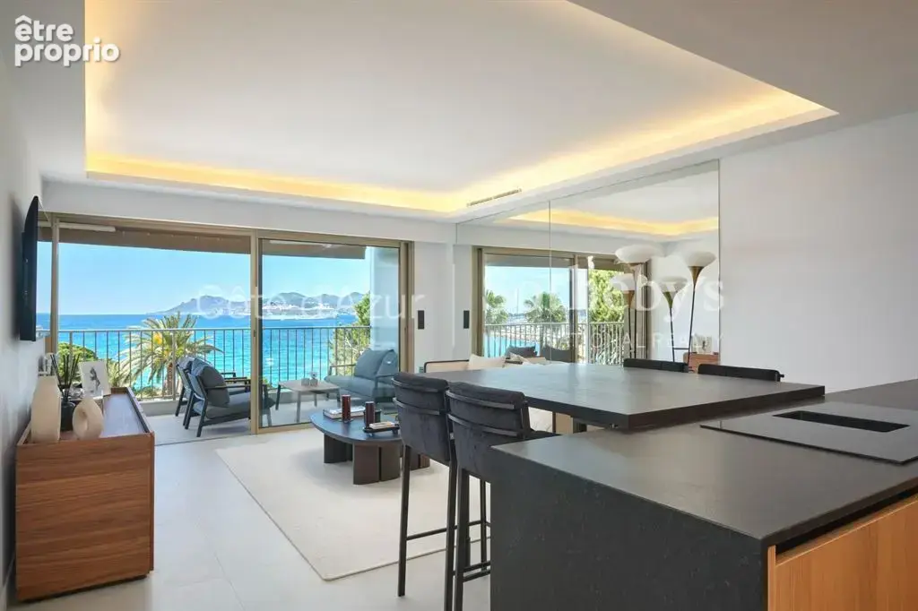 Cannes Croisette, magnifique vue mer : appartement 3 Pièces parfait état. - photo 6