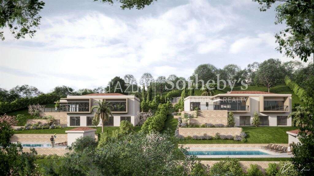Terrain constructible à vendre à Mougins avec permis purgé pour deux villas de prestige - photo 2