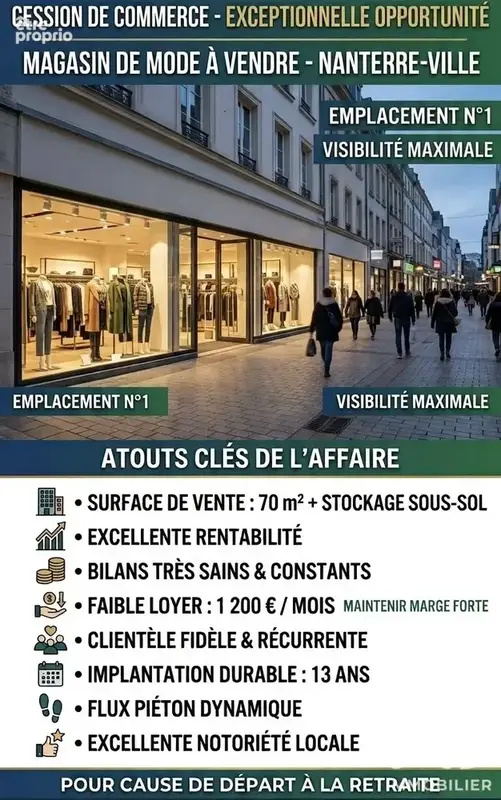 Photo 1 - Commerce à NANTERRE