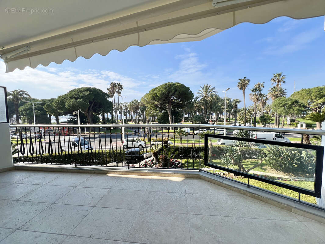 3 pièces 96 m2 de standing   rénové   terrasse sud avec vue parc et mer   parking   à 3 min des plages du palm - photo 3