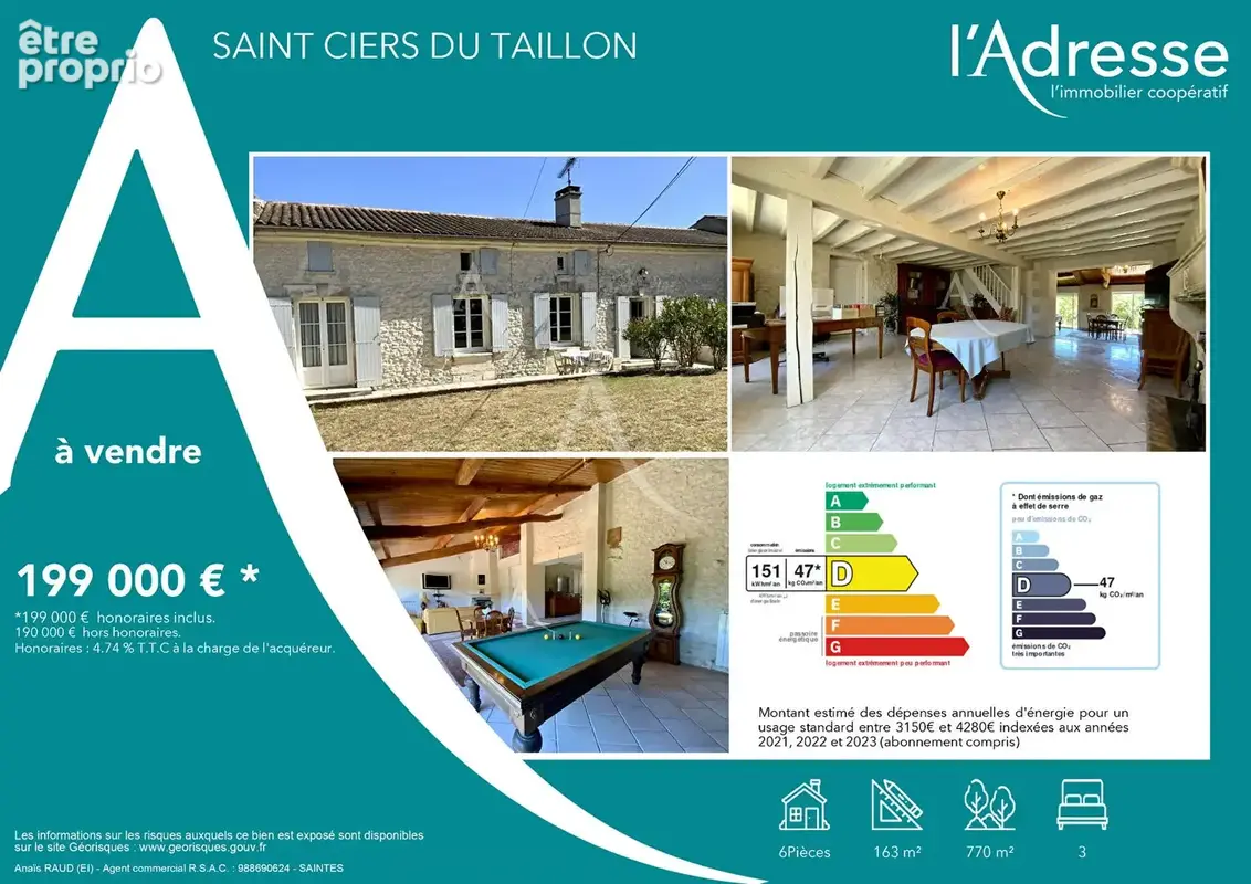 Maison Saint Ciers Du Taillon 163 m2 - photo 3
