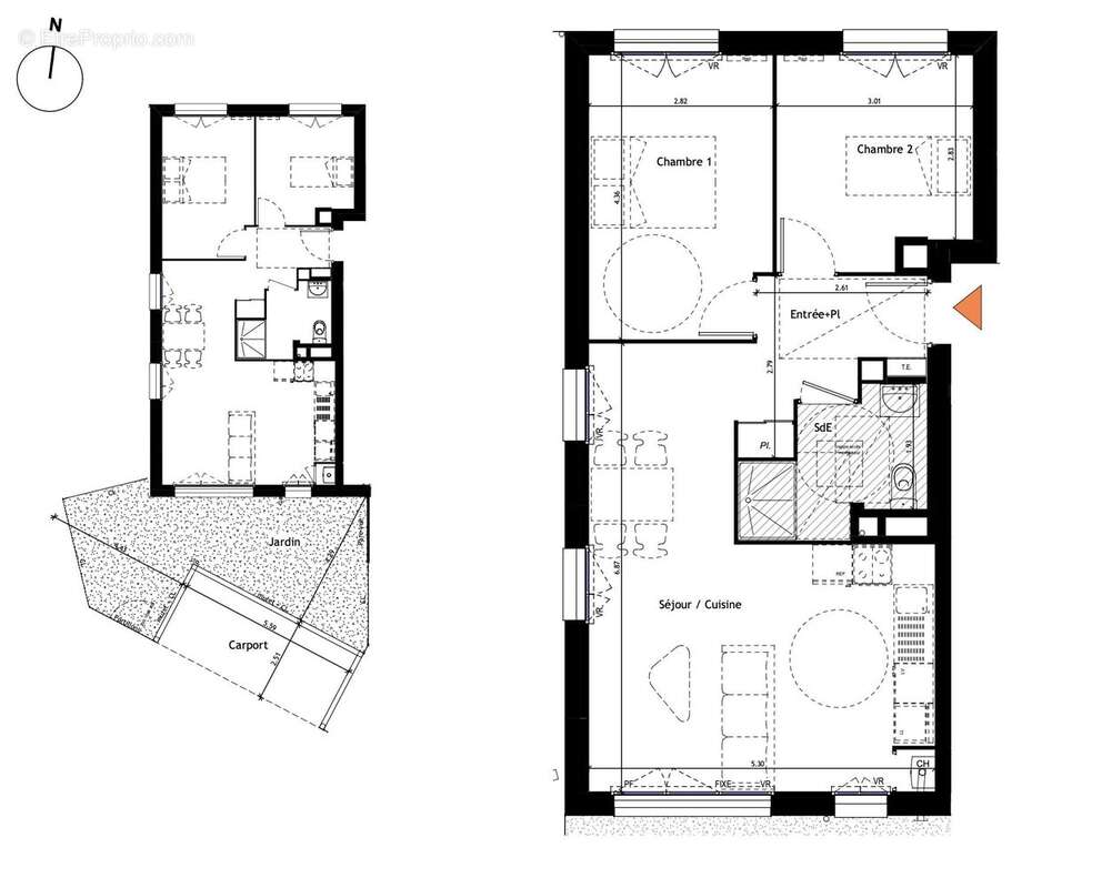 Appartement à L&#039;HERMITAGE