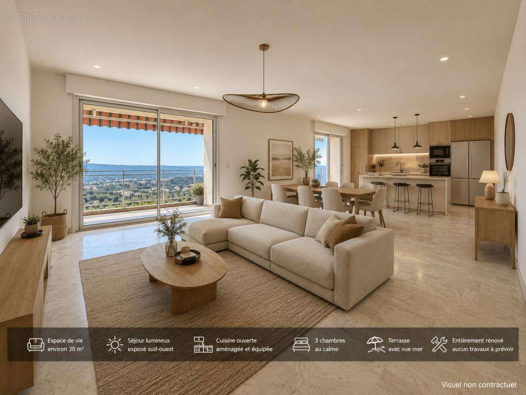 Le lavandou – appartement 4 pièces entièrement rénové – terrasse et vue mer - photo 4