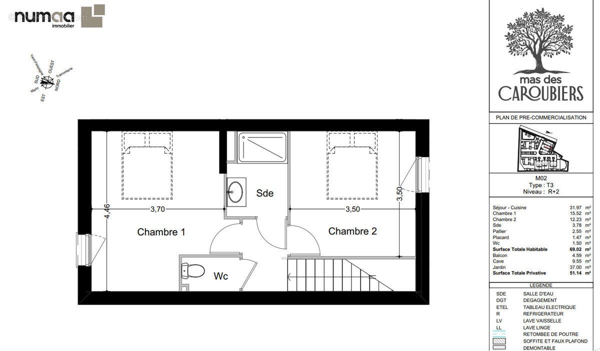 Perpignan centre: maison 3 pieces - parking - photo 4