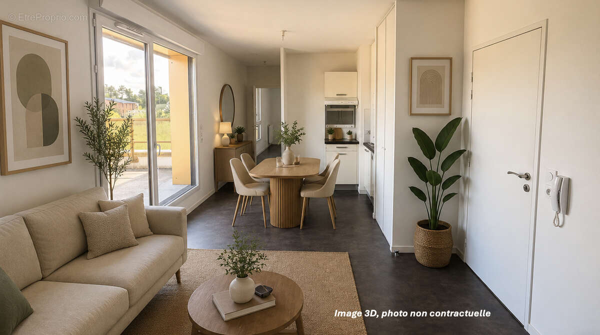 Appartement T2 avec terrasse et parking - photo 4
