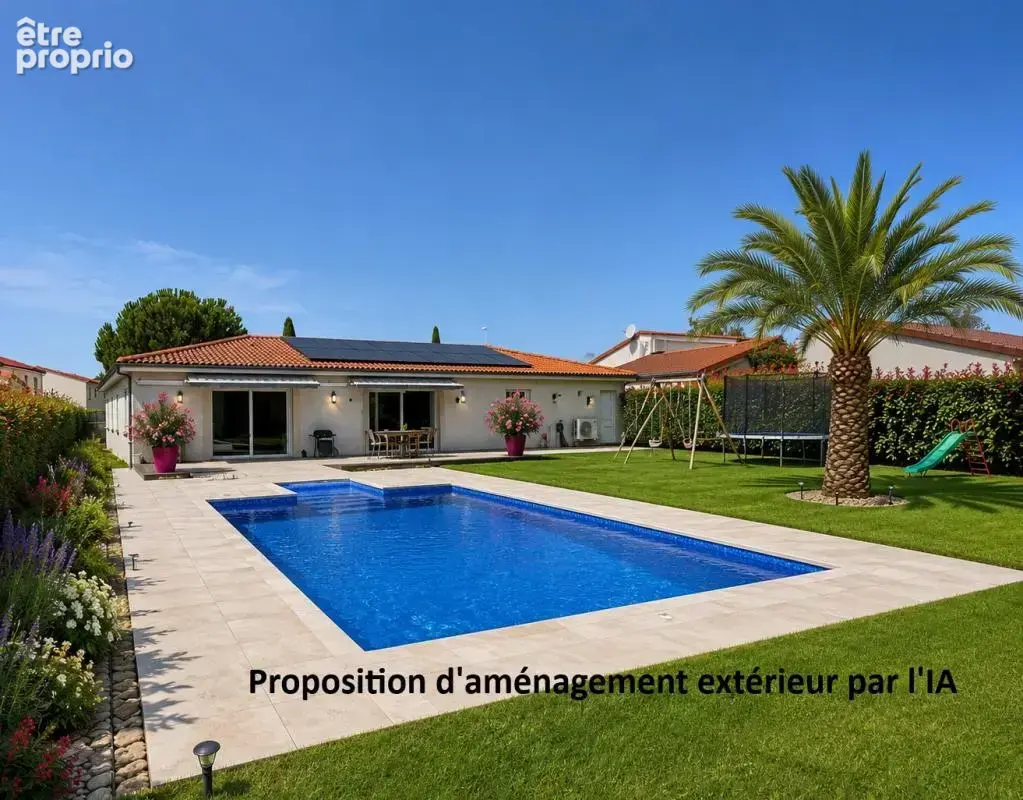 Maison Plain pied F5 de 149 m2, DPE A, piscine, dépendances, panneaux solaires, jardin - photo 2