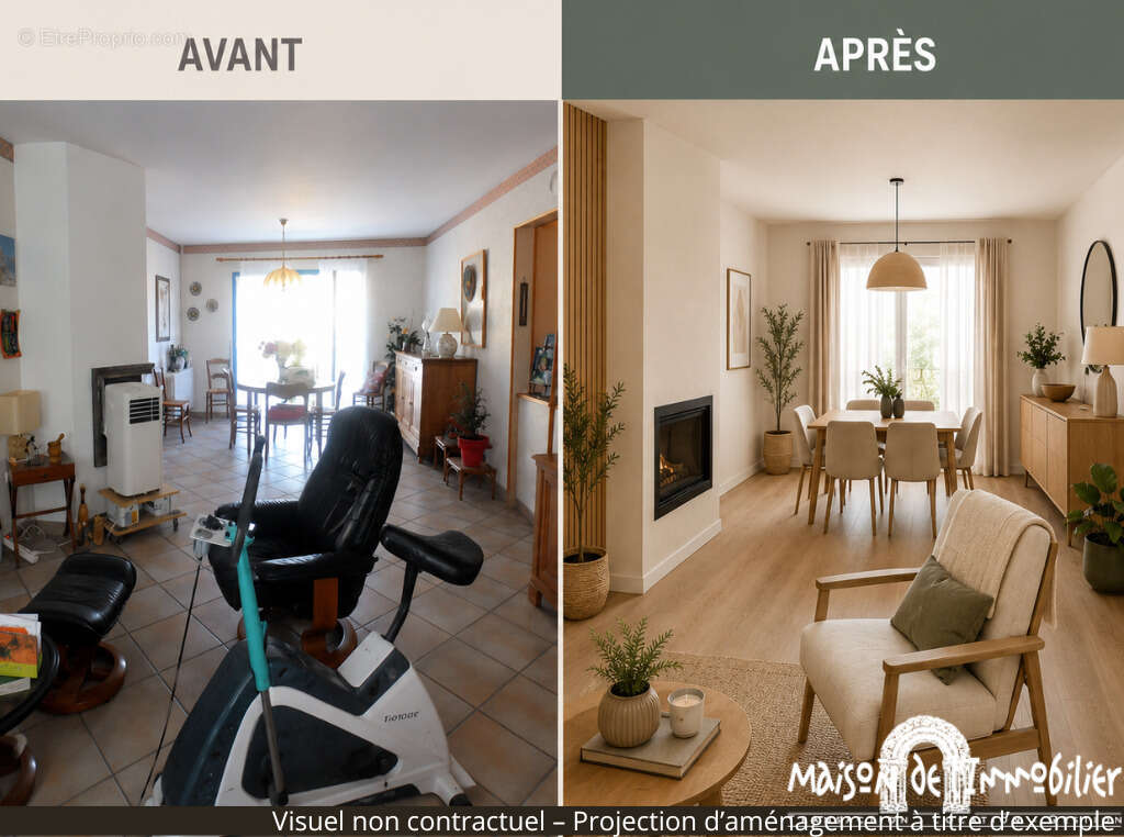 Maison en partie sur sous sol - 6 pieces - beau jardin - sud royan - photo 3