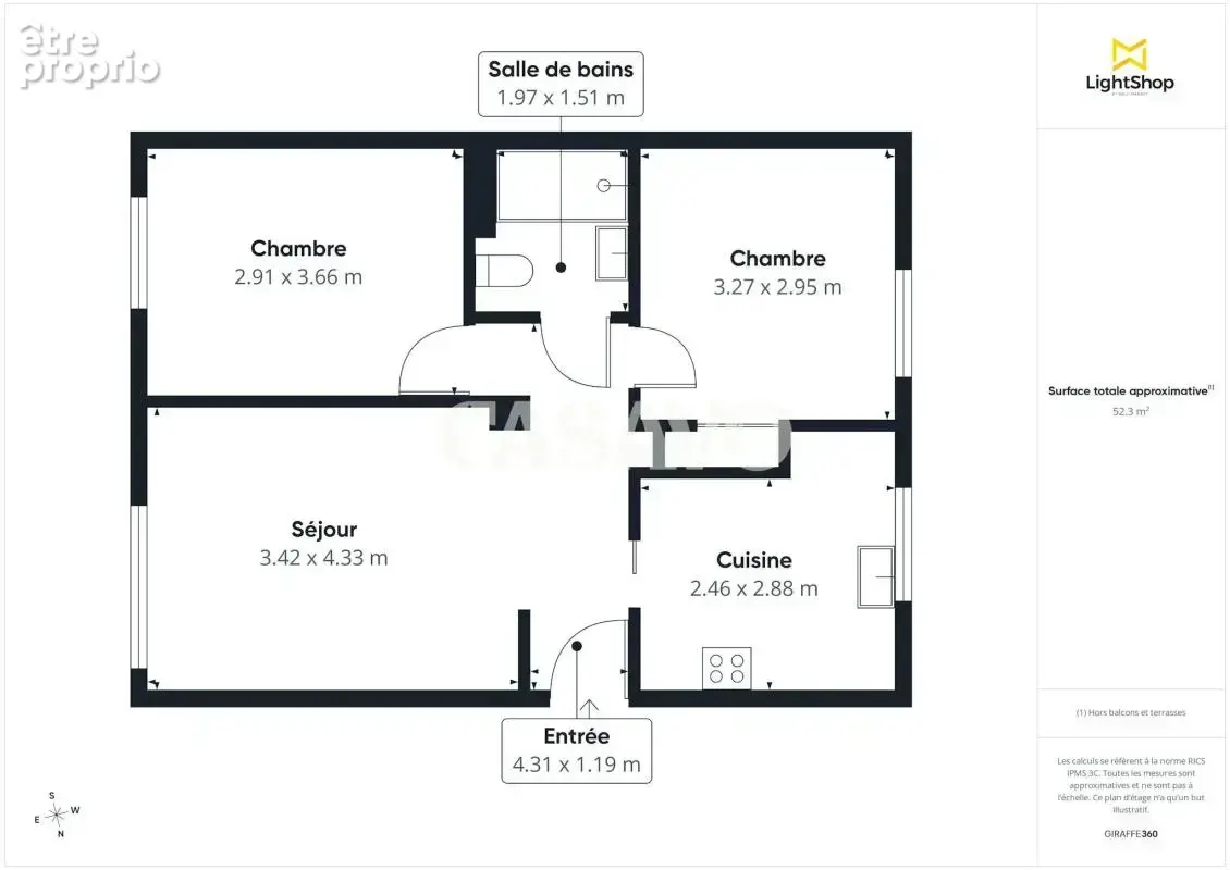 Vente Appartement 3 pièces de 53m² - 69008 Lyon - photo 2