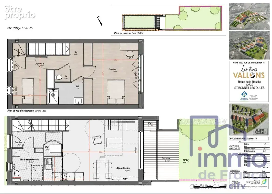 Appartement à SAINT-BONNET-LES-OULES