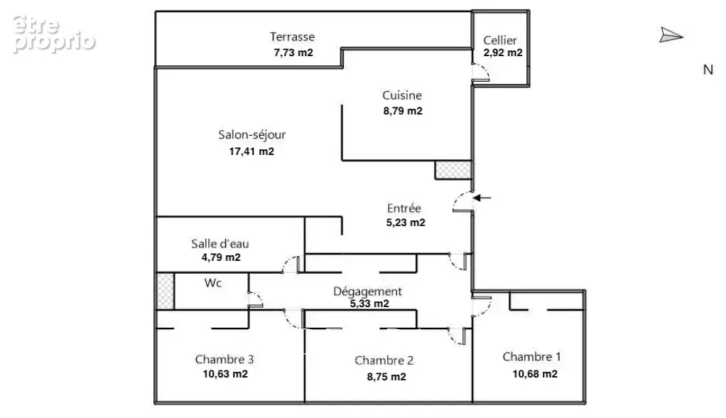Charmant T4 de 76m2 avec balcon et parking - secteur les Caillols 12E - photo 12
