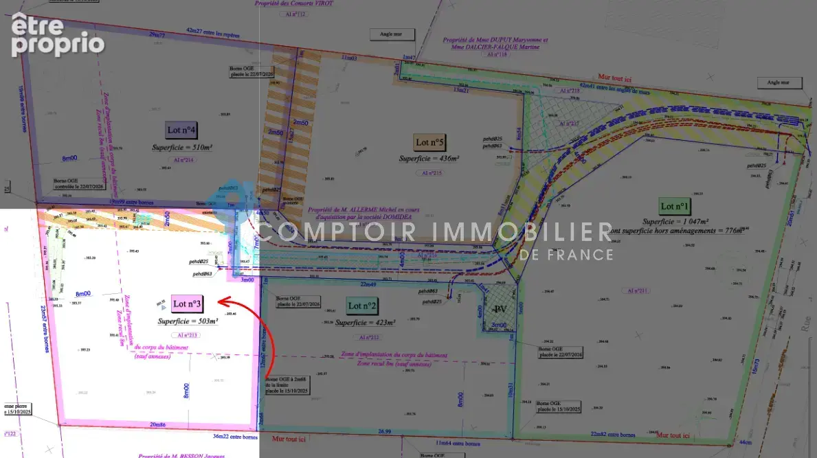 Dpt 38 - a vendre - terrain a batir - 503m2 - viabilisé - jarrie - photo 6