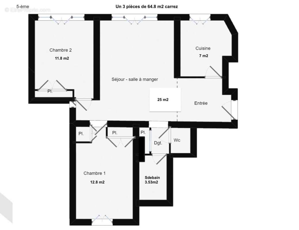 Plan de l'appartement - Appartement à BOULOGNE-BILLANCOURT
