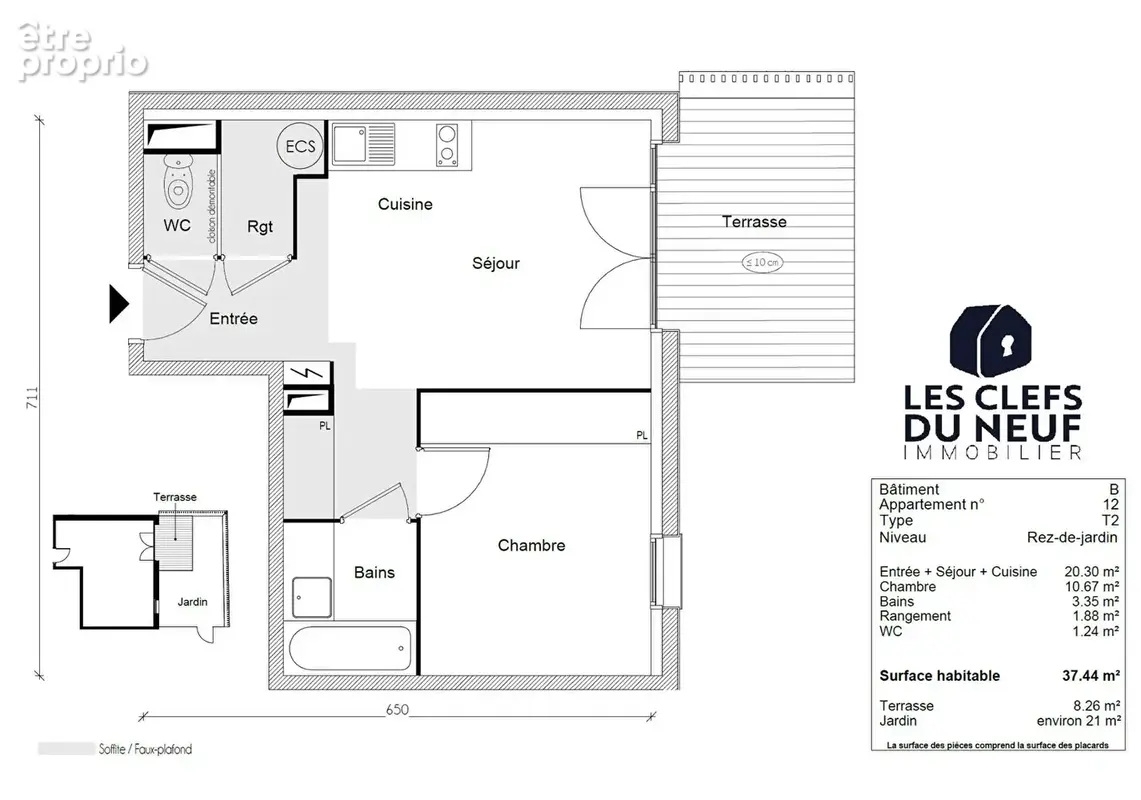 Appartement 2 pièces de 38m² avec terrasse et jardin quartier BORDEROUGE à TOULOUSE ! - photo 5
