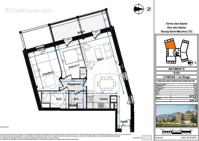 Appartement à BOURG-SAINT-MAURICE